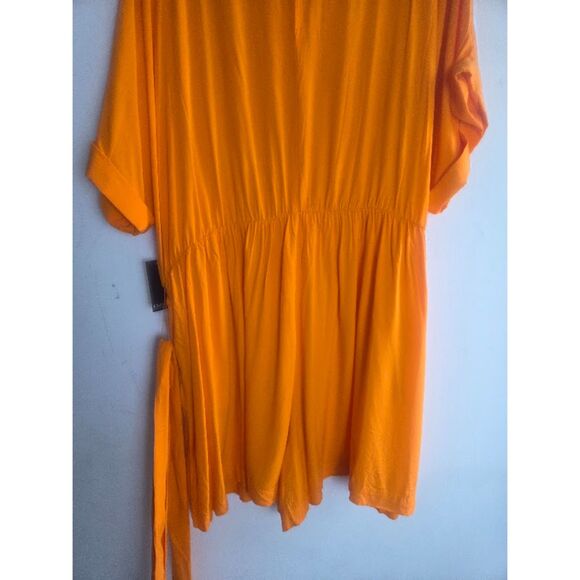 Eloquii Orange Wrap Jumpsuit - Picture 4 of 12